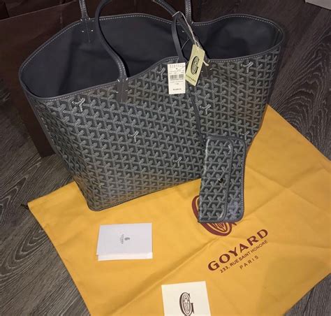 grey reversible goyard bag|grey goyard carryall.